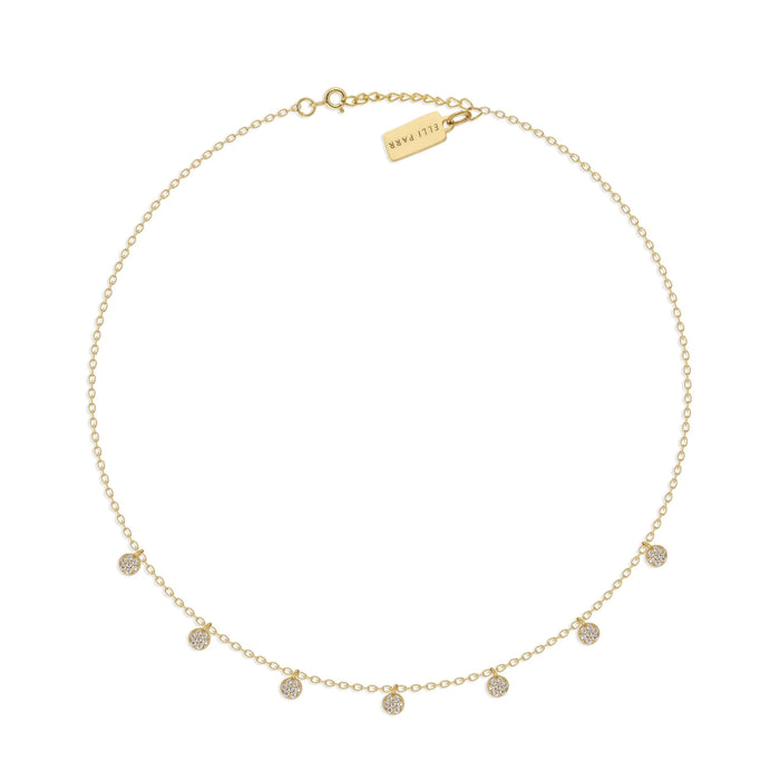 Cora Pave Coin Necklace