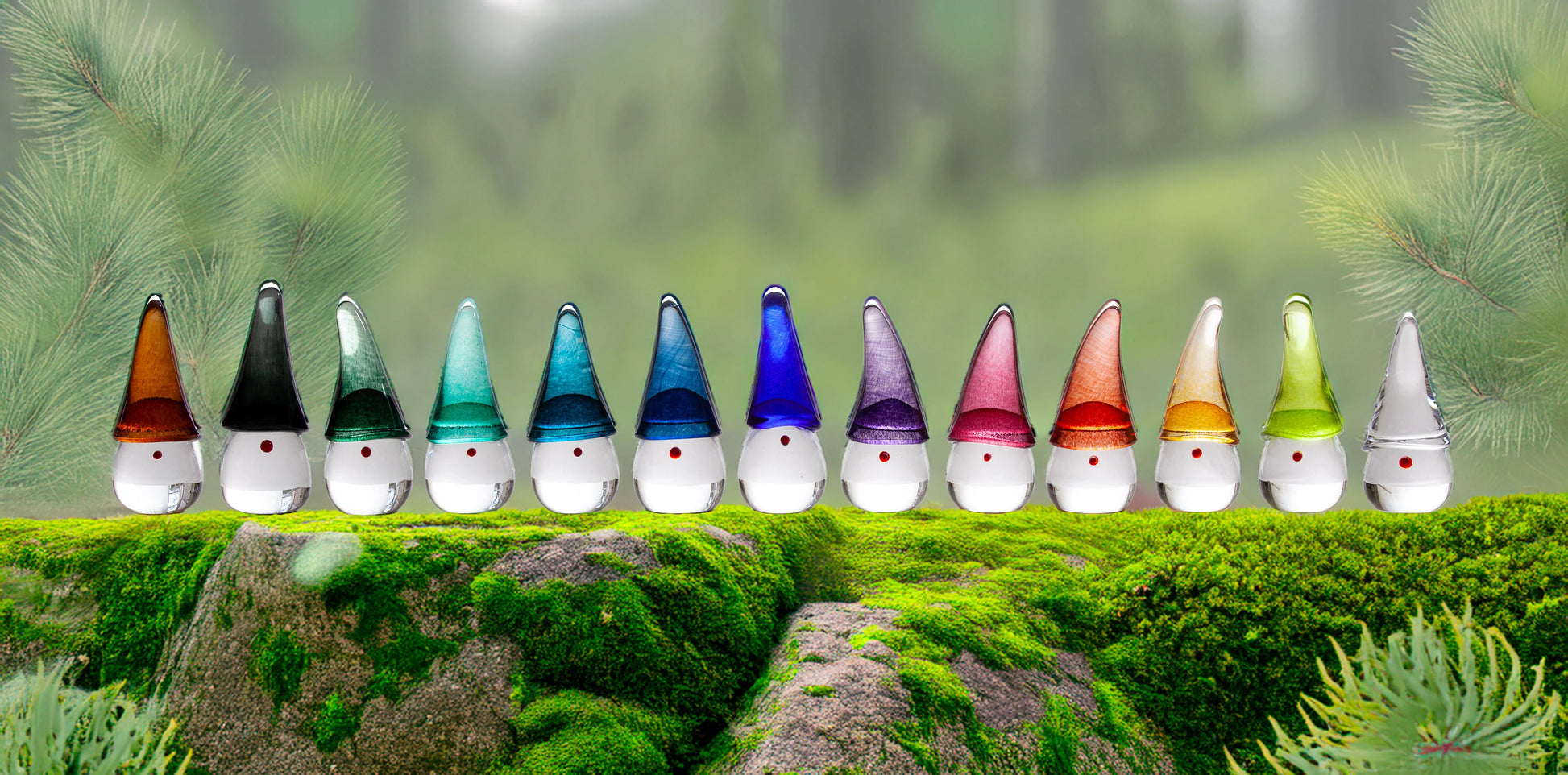 Tomte Gnome - Spruce (Green) by AO Glass