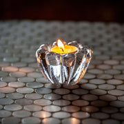 Tealight Holder - Ice Flower by AO Glass