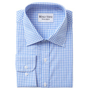Light Blue Gingham Dress Shirt by Beau Ties of Vermont