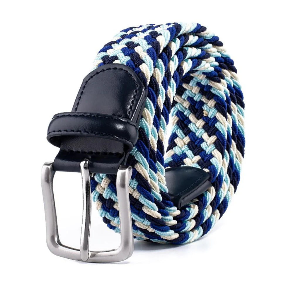 Bradenton Navy/Blue/White Braided Belt by Beau Ties of Vermont