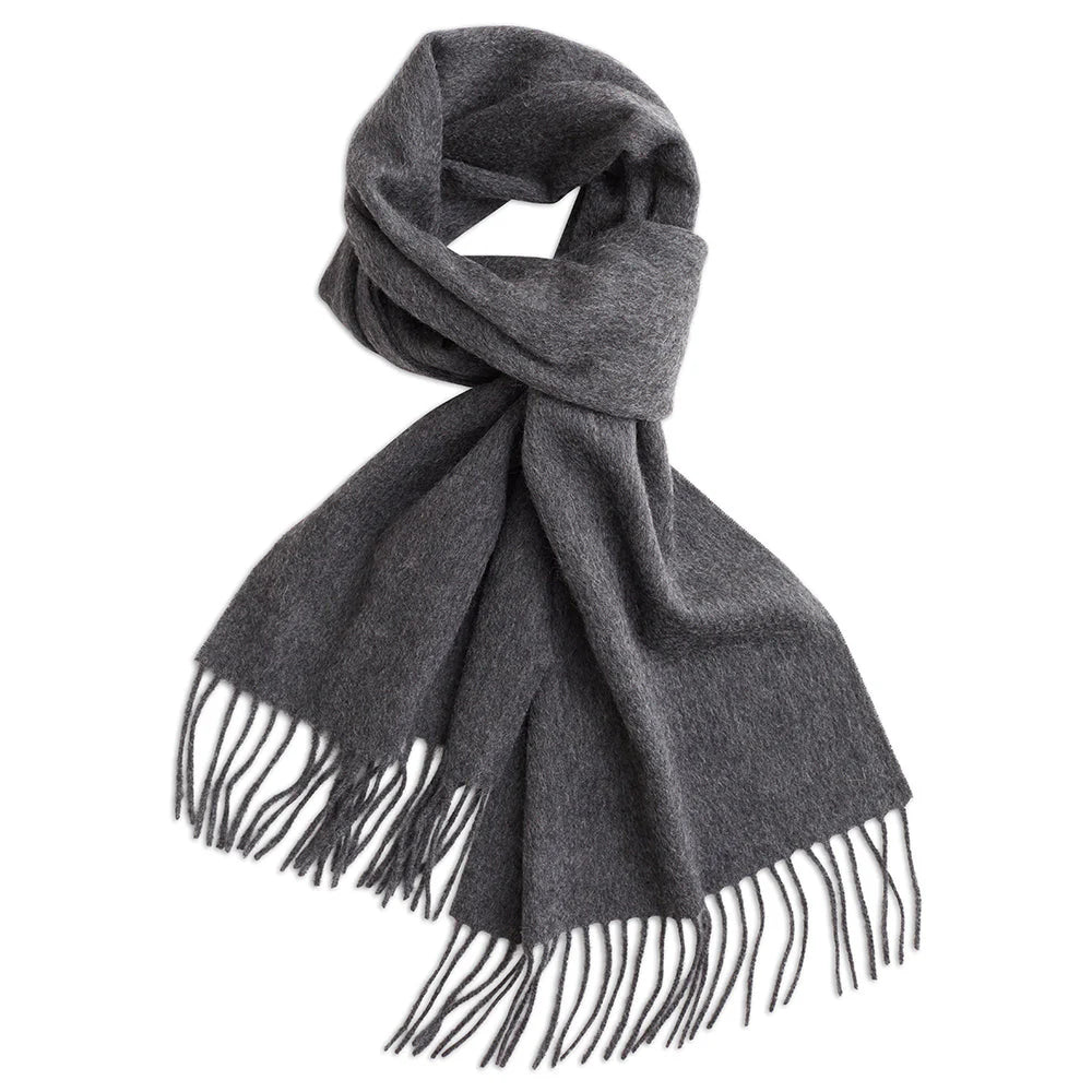 Charcoal Grey Cashmere Scarf by Beau Ties of Vermont