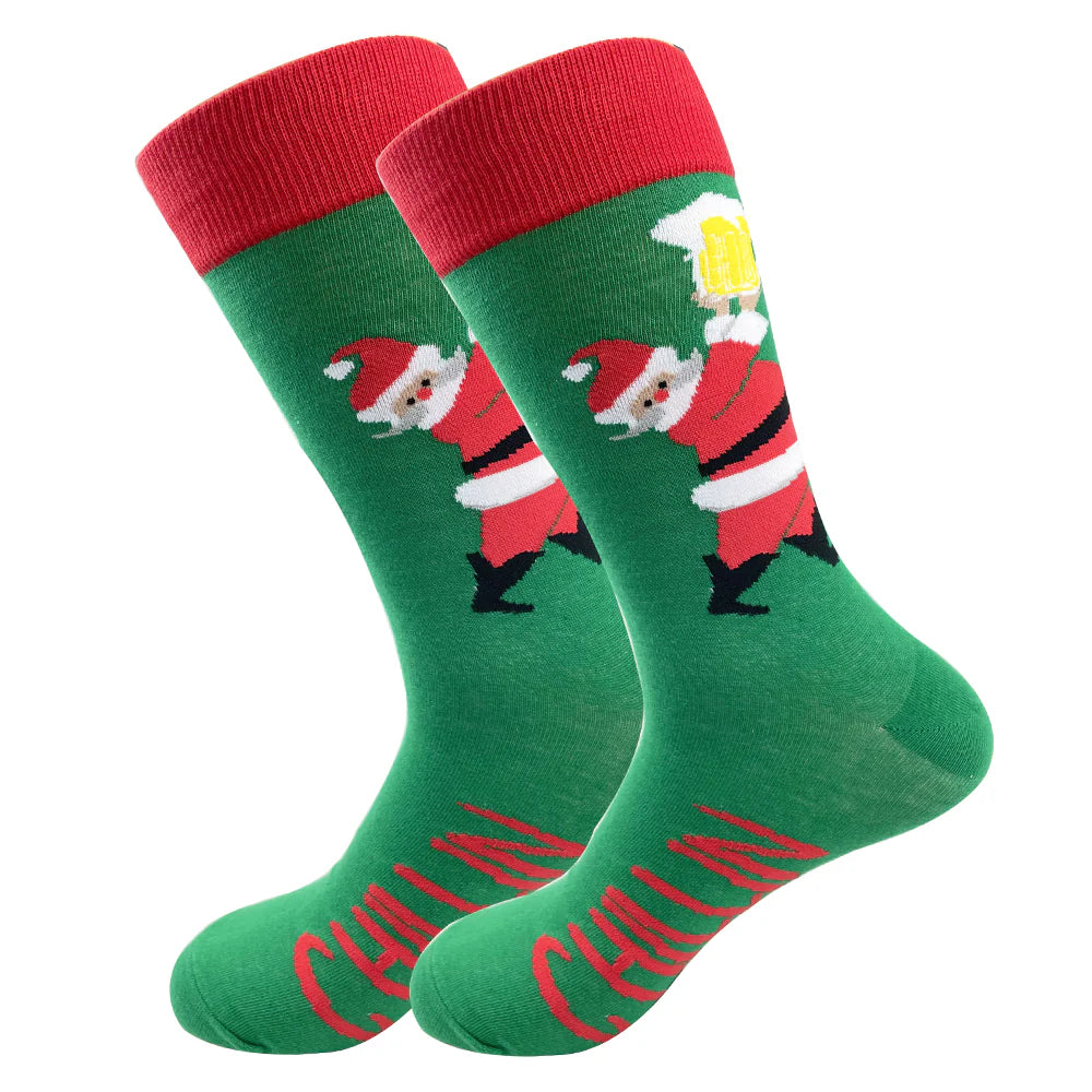 Cool Santa Men's Socks by Beau Ties of Vermont