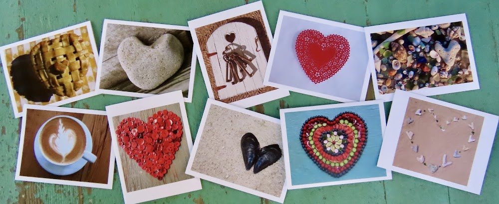 Greeting Cards, 10 Vermont greeting cards in each set - Hearts by Sweet Basil Cards