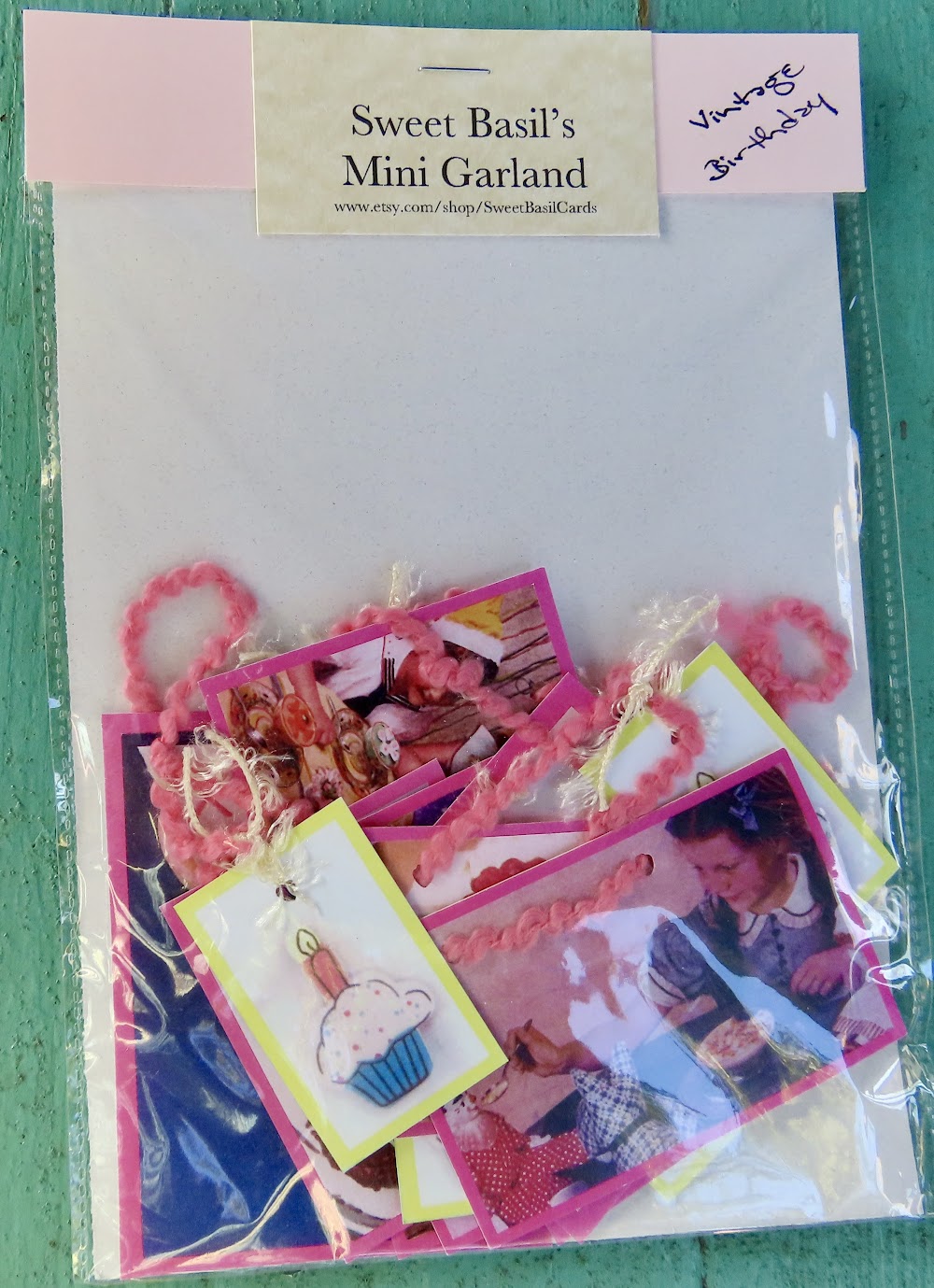 Mini Garlands, 2" x 3" - Vintage Birthday by Sweet Basil Cards