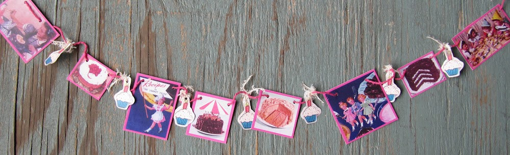 Mini Garlands, 2" x 3" - Vintage Birthday by Sweet Basil Cards