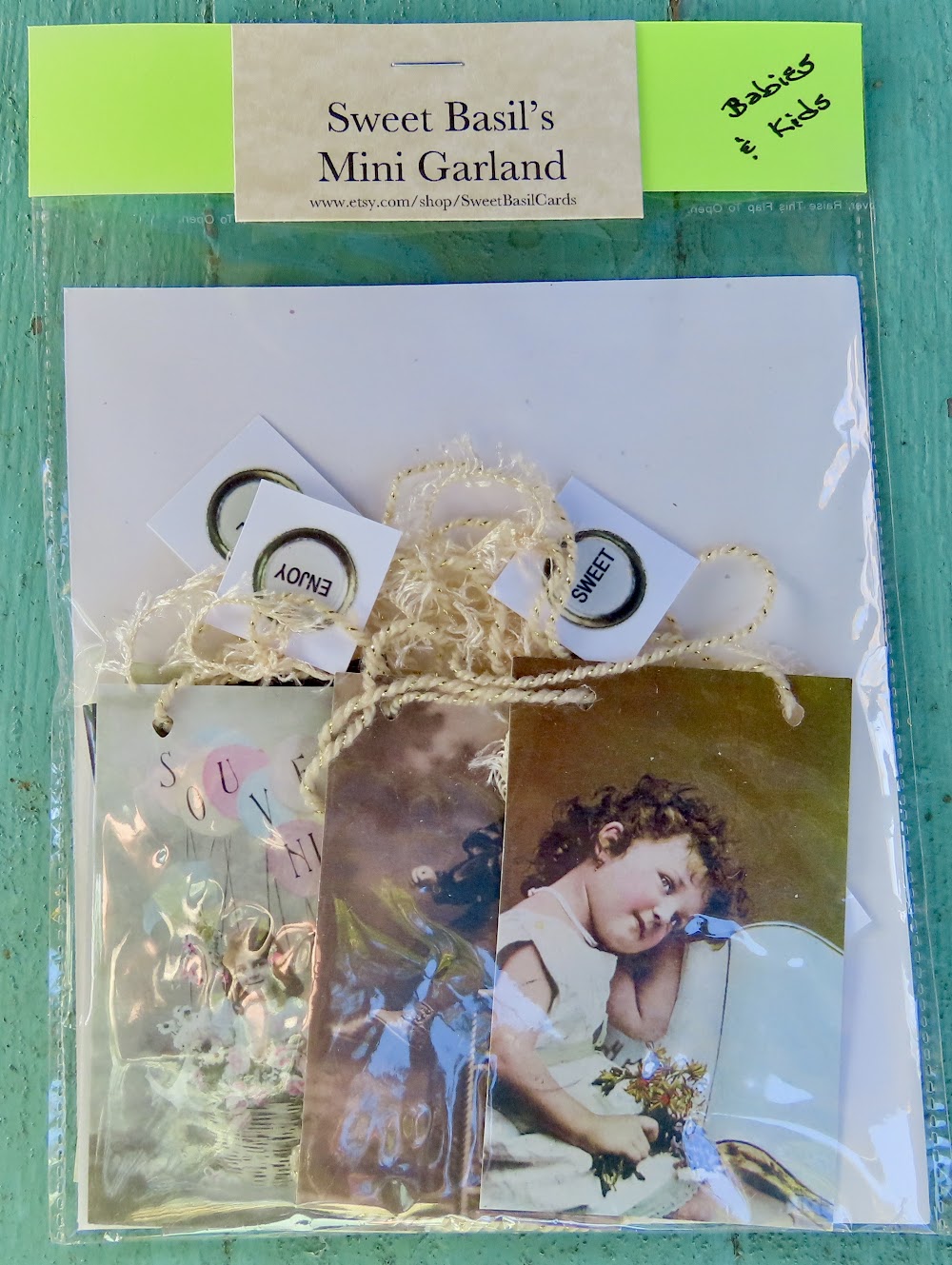 Mini Garlands, 2" x 3" - Babies & Kids by Sweet Basil Cards