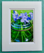 Matted Photos - Violets by Sweet Basil Cards