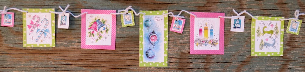 Mini Garlands, 2" x 3" - Retro Christmas by Sweet Basil Cards