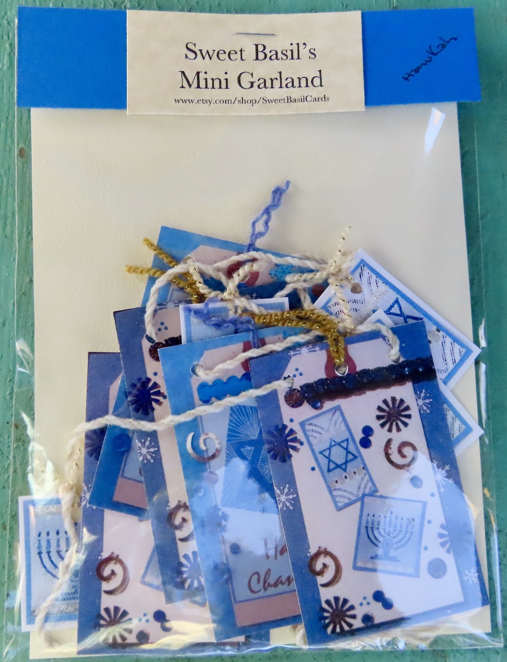 Mini Garlands, 2" x 3" - Hanukkah by Sweet Basil Cards