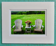 Matted Photos - Adirondack Chairs by Sweet Basil Cards