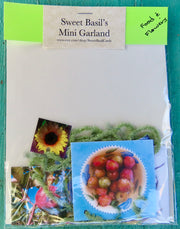 Mini Garlands, 2" x 3" - Food & Flowers by Sweet Basil Cards