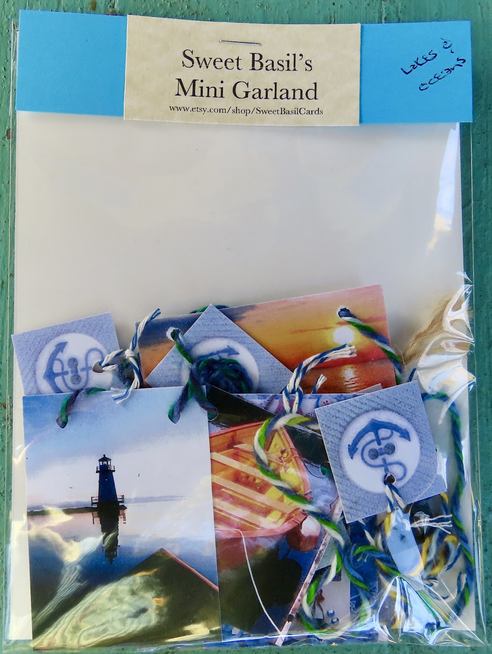 Mini Garlands, 2" x 3" - Lakes & Oceans by Sweet Basil Cards
