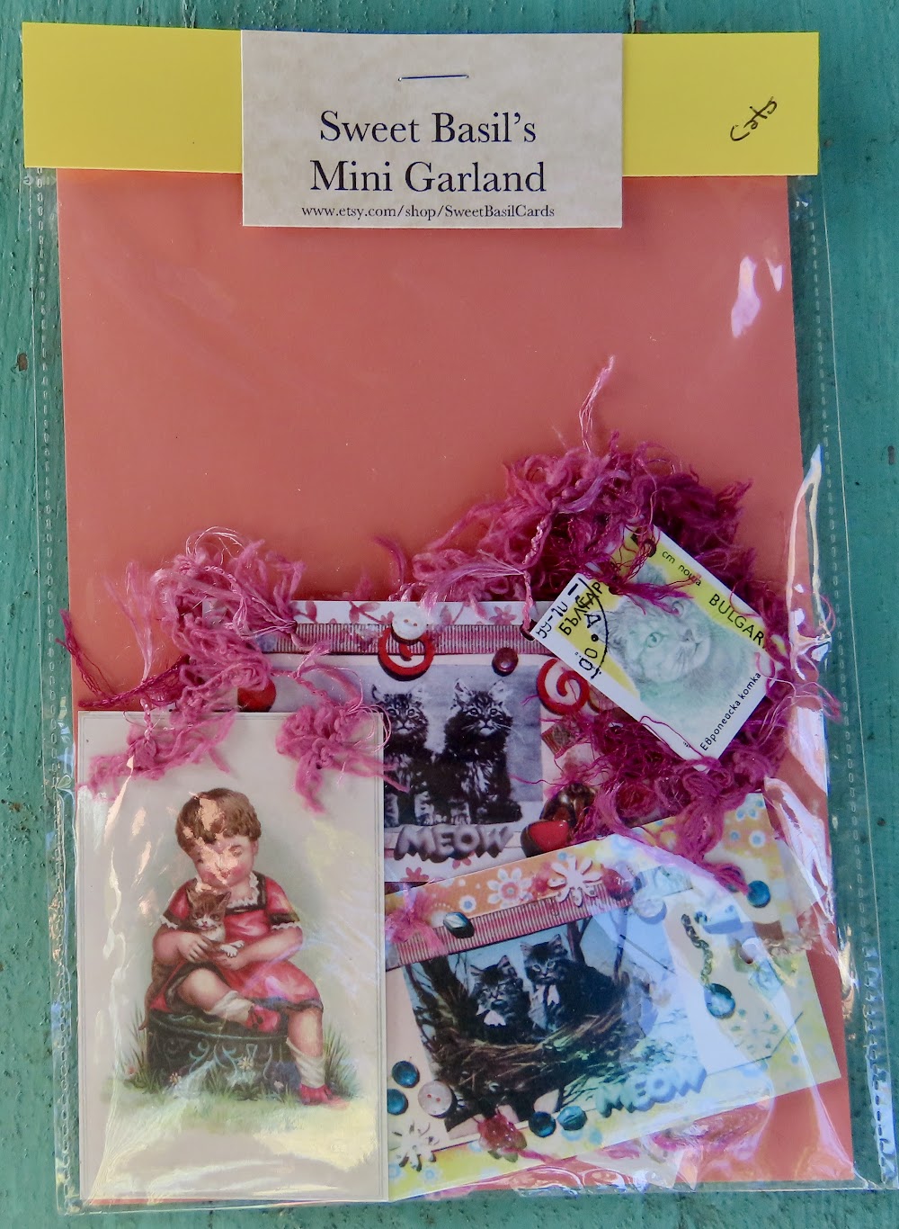 Mini Garlands, 2" x 3" - Cats by Sweet Basil Cards