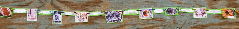 Mini Garlands, 2" x 3" - Vintage Food by Sweet Basil Cards