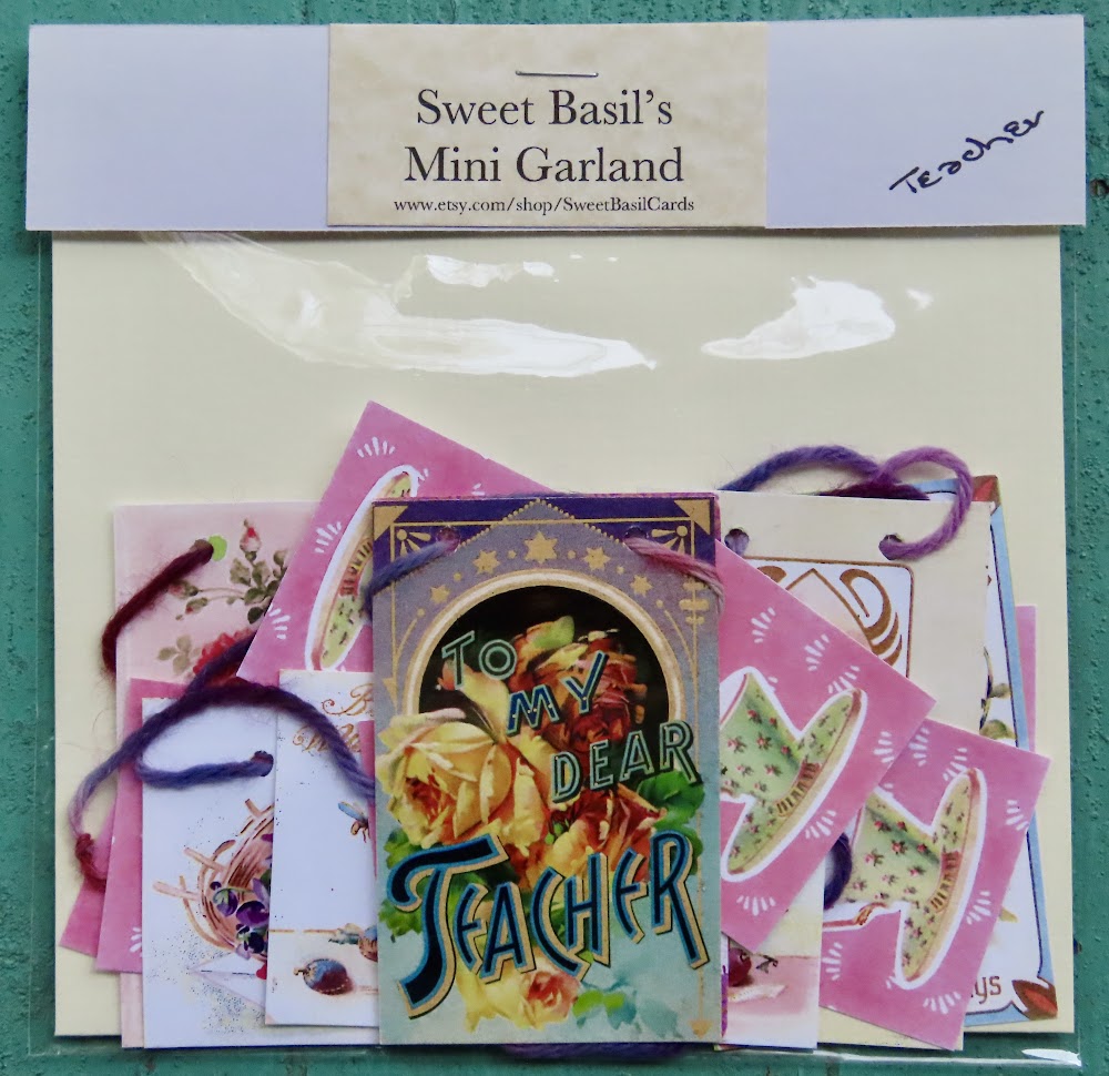 Mini Garlands, 2" x 3" - Teacher by Sweet Basil Cards