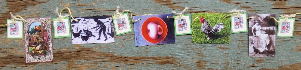 Mini Garlands, 2" x 3" - Chickens by Sweet Basil Cards