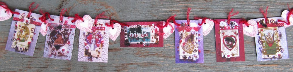 Mini Garlands, 2" x 3" - Valentines by Sweet Basil Cards