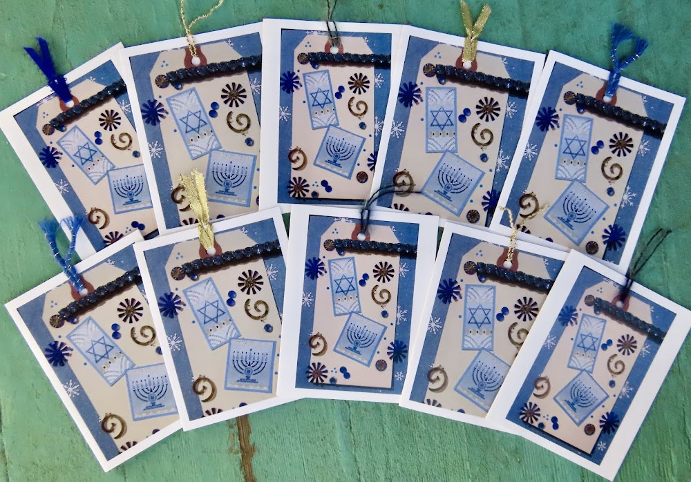 Greeting Cards, 10 Vermont greeting cards in each set - Hanukah by Sweet Basil Cards
