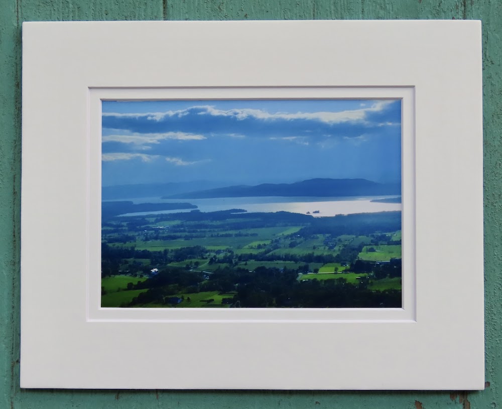 Matted Photos - View from Mt. Philo VT by Sweet Basil Cards