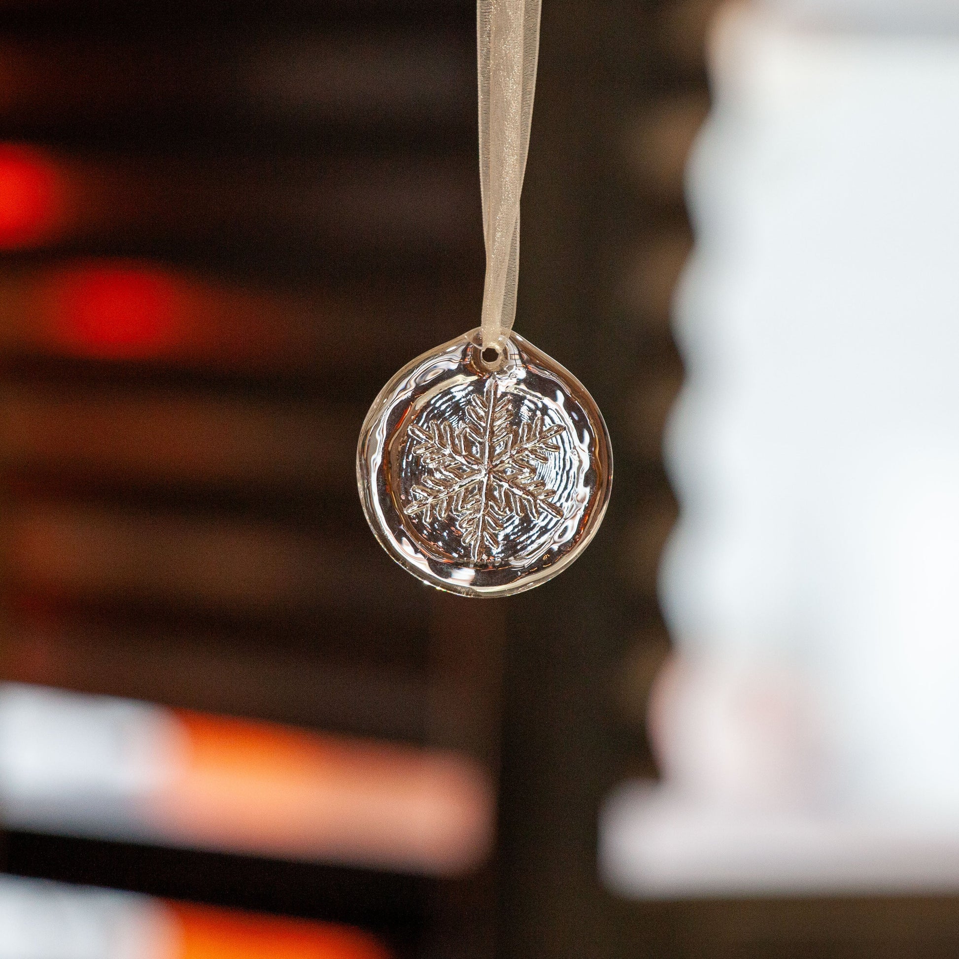 Suncatcher Ornament - Snow Flake by AO Glass
