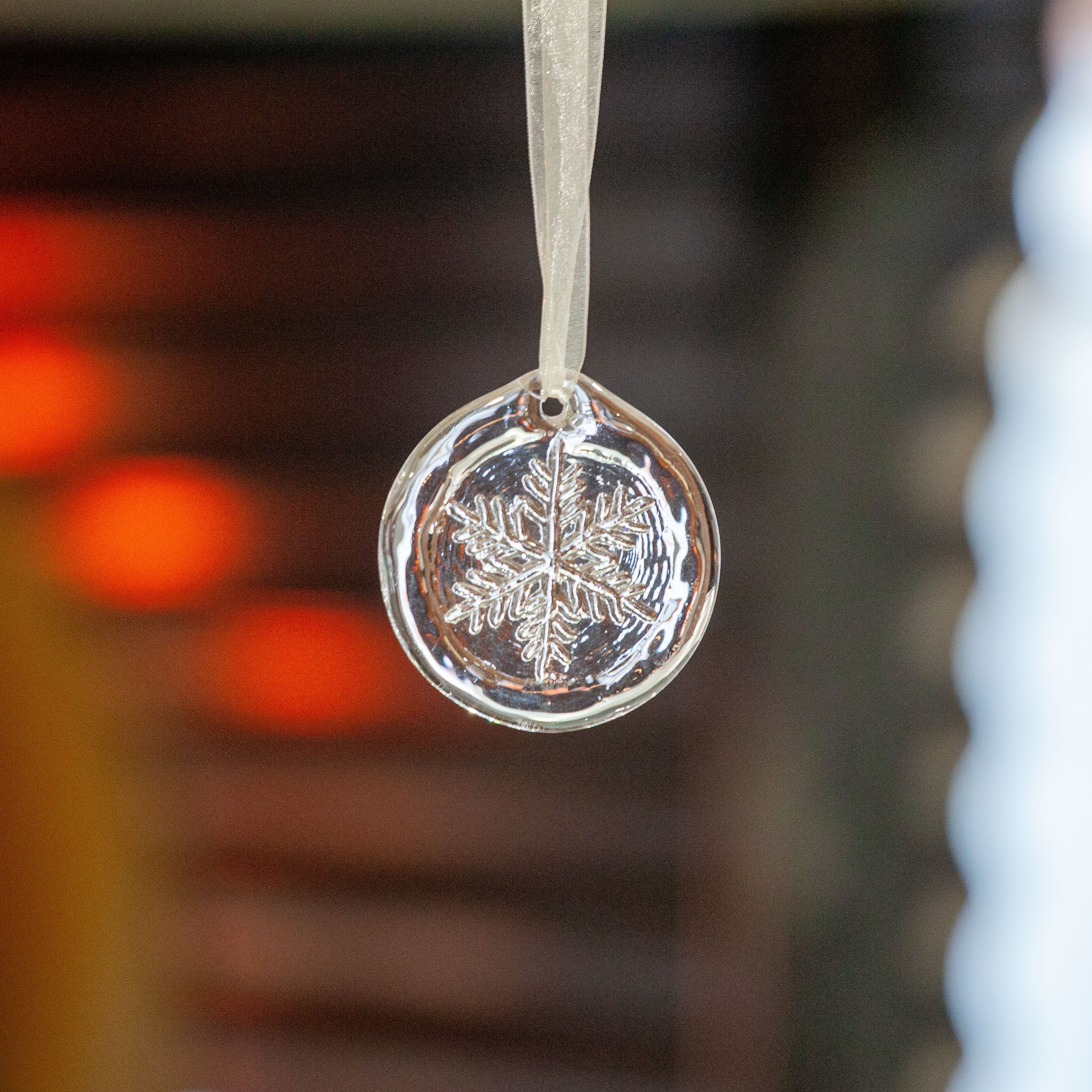 Suncatcher Ornament - Snow Flake by AO Glass