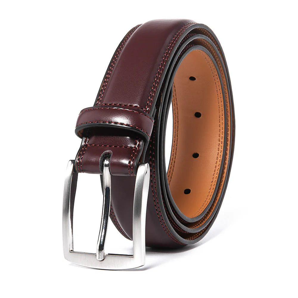 Premium Leather Belt - Wine by Beau Ties of Vermont