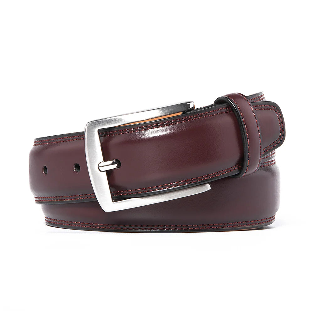 Premium Leather Belt - Wine by Beau Ties of Vermont