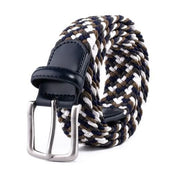 Bradenton Navy/White/Grey Braided Belt by Beau Ties of Vermont