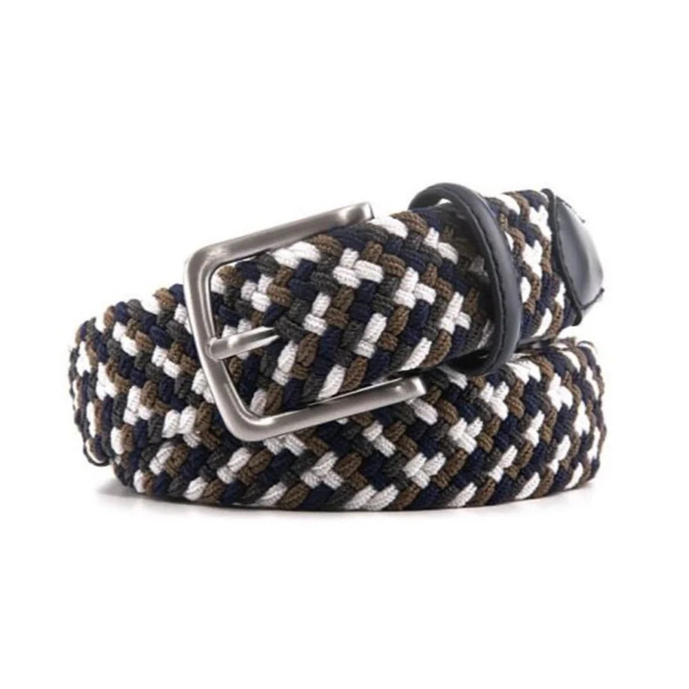 Bradenton Navy/White/Grey Braided Belt by Beau Ties of Vermont