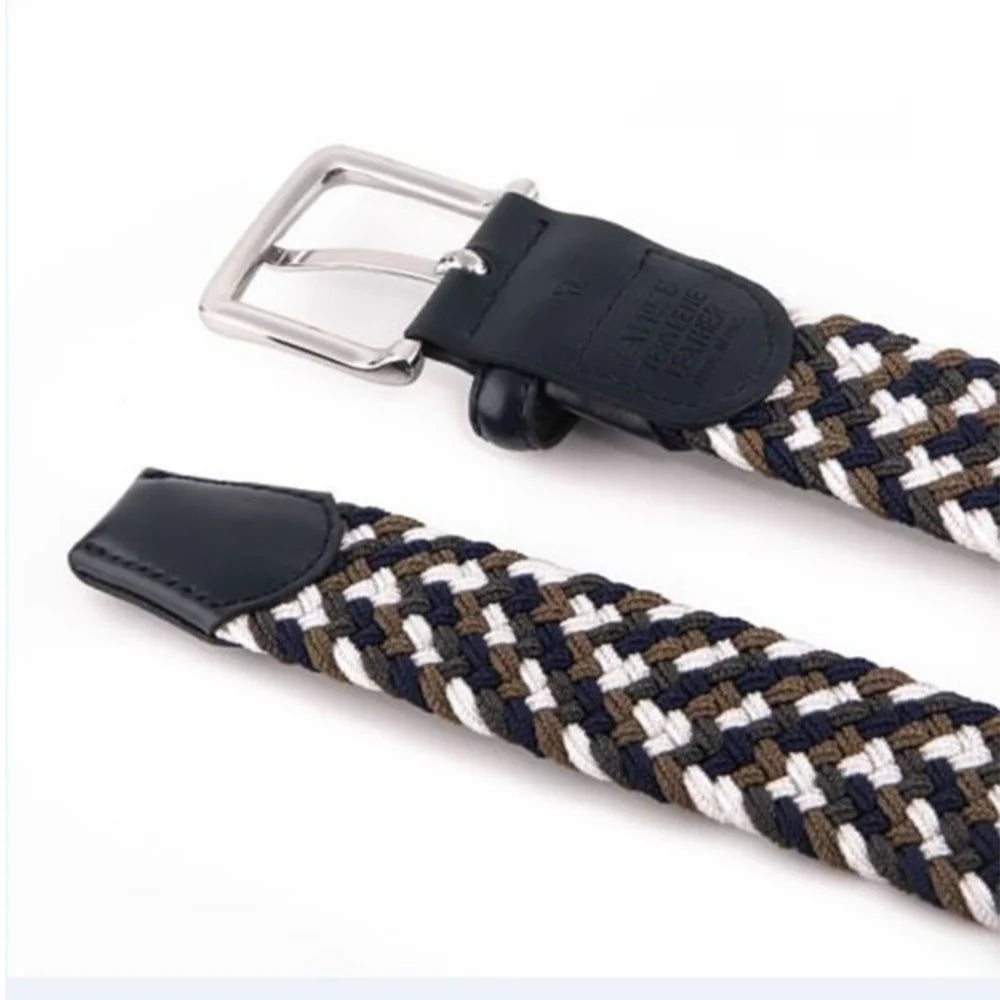 Bradenton Navy/White/Grey Braided Belt by Beau Ties of Vermont