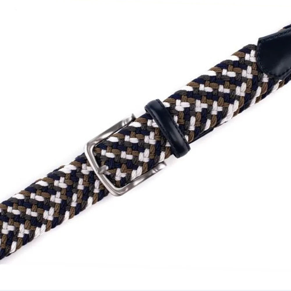 Bradenton Navy/White/Grey Braided Belt by Beau Ties of Vermont