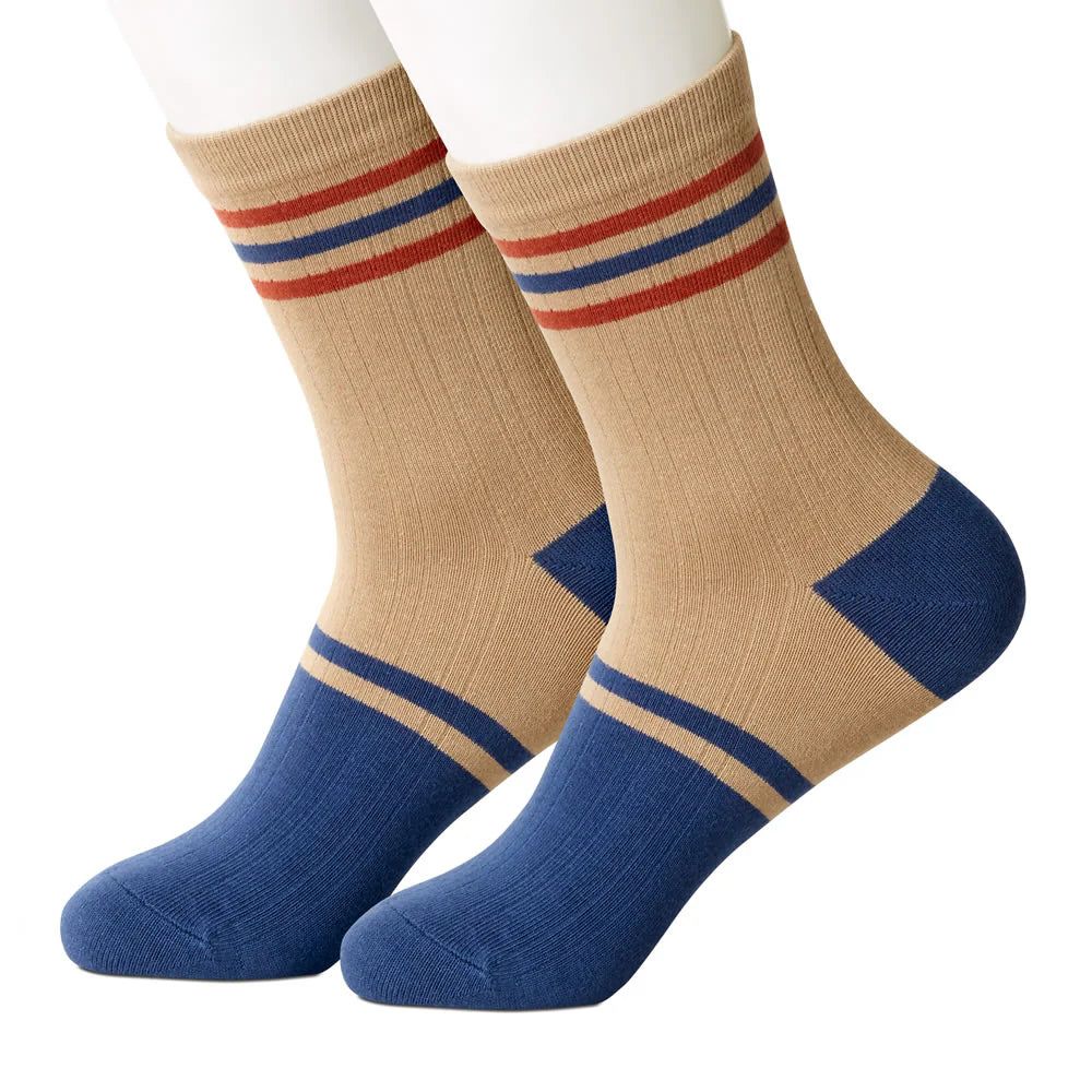 Trio Stripe Sand Women's Socks by Beau Ties of Vermont