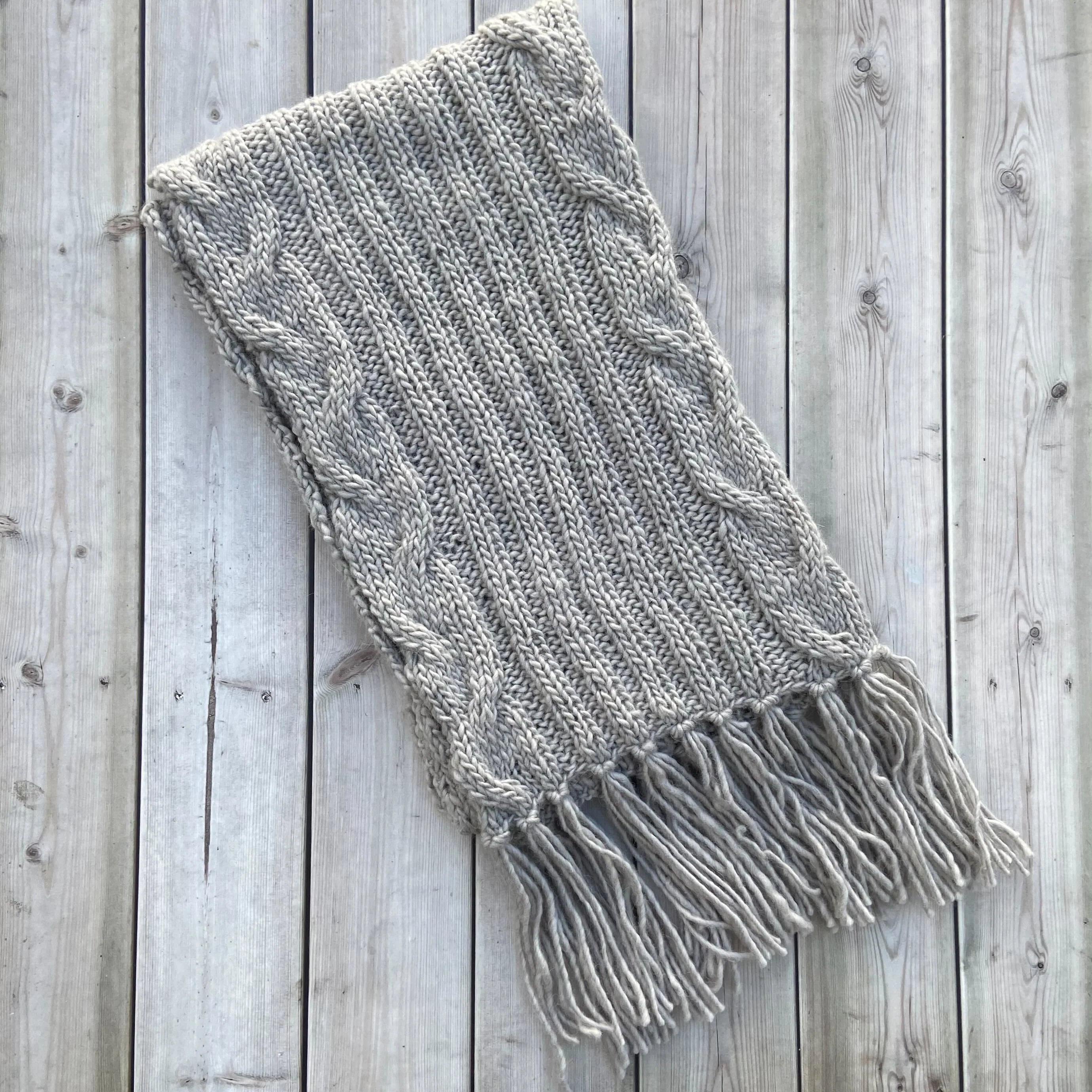 Touch of Grey Alpaca Scarf by Beau Ties of Vermont