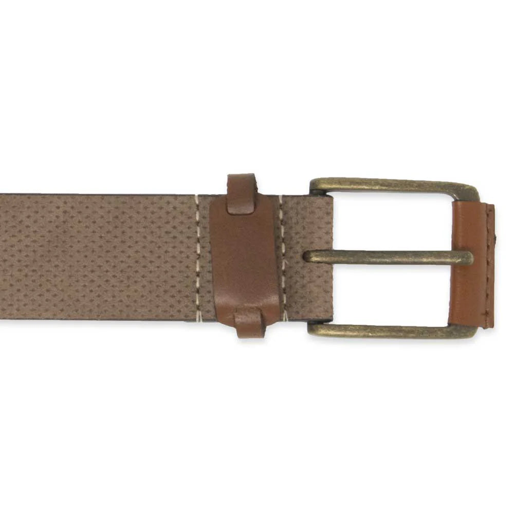 Dusty Brown Dimpled Leather Belt by Beau Ties of Vermont
