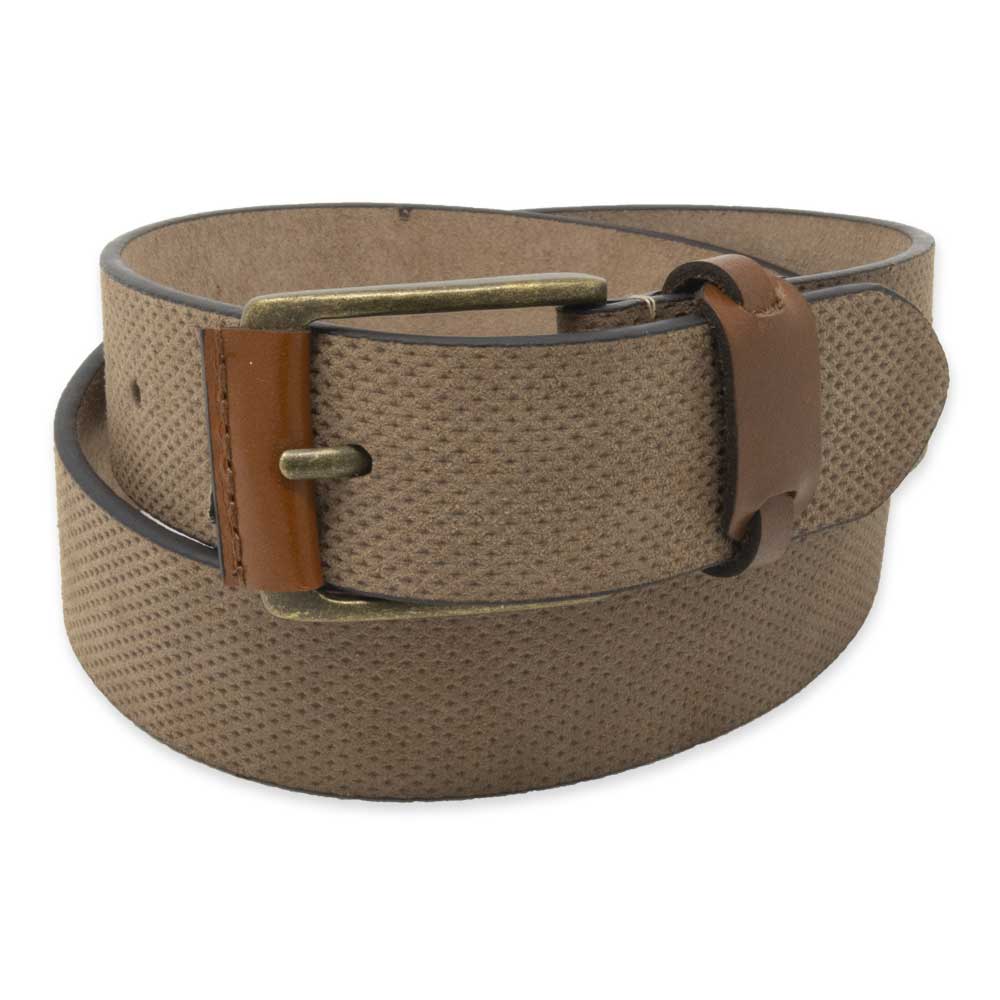 Dusty Brown Dimpled Leather Belt by Beau Ties of Vermont