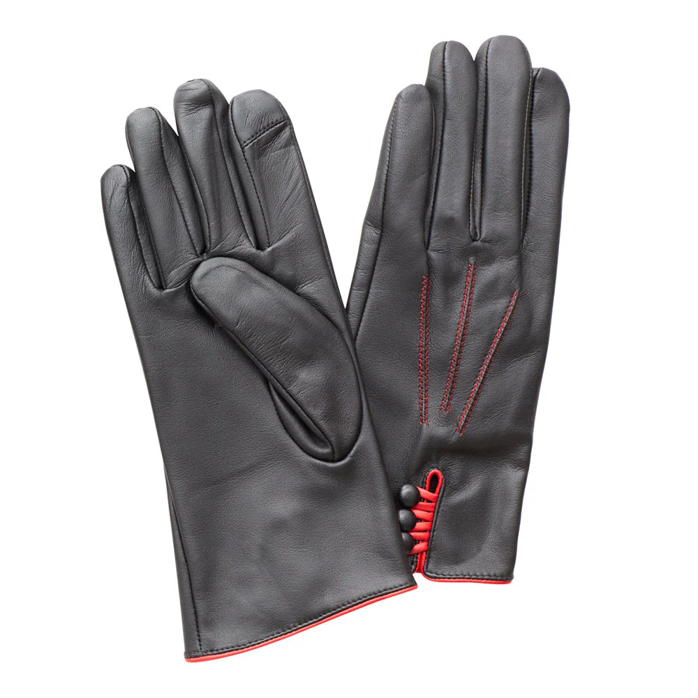 Women's Black Leather Gloves by Beau Ties of Vermont