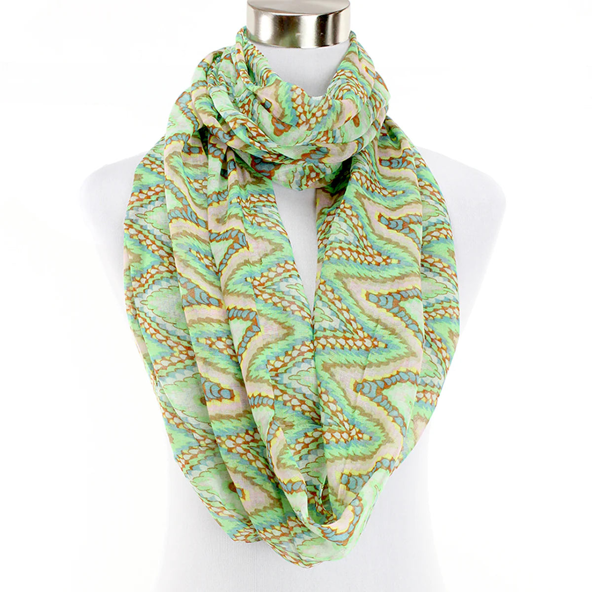 Flashly Green Infinity Scarf by Beau Ties of Vermont