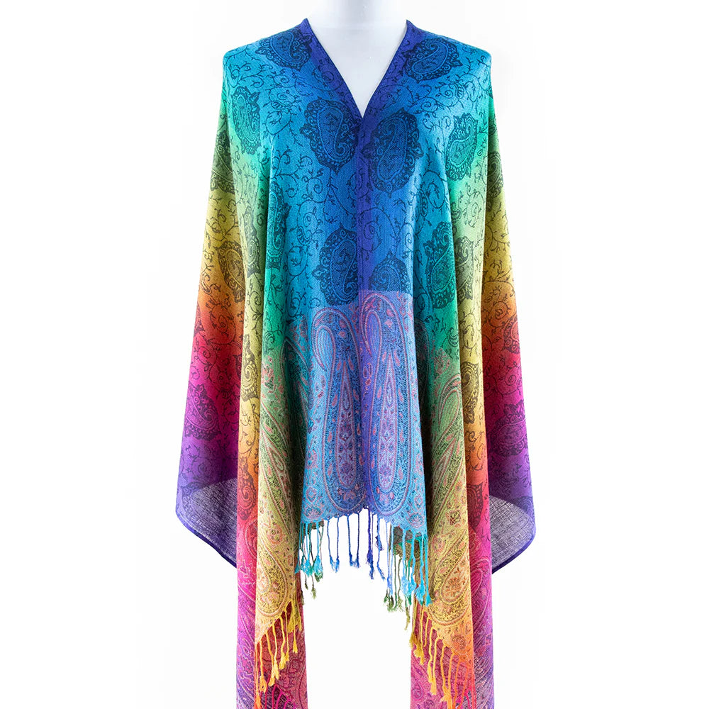 Rainbow Paisley Pashmina by Beau Ties of Vermont