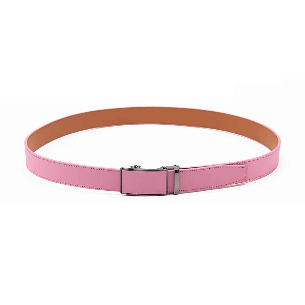 Leather Ratchet Belt - Pink by Beau Ties of Vermont
