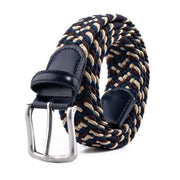 Bradenton Navy/Brown/Beige Braided Belt by Beau Ties of Vermont