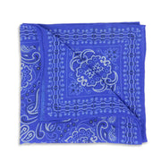 Bandana Blue Linen Pocket Square by Beau Ties of Vermont