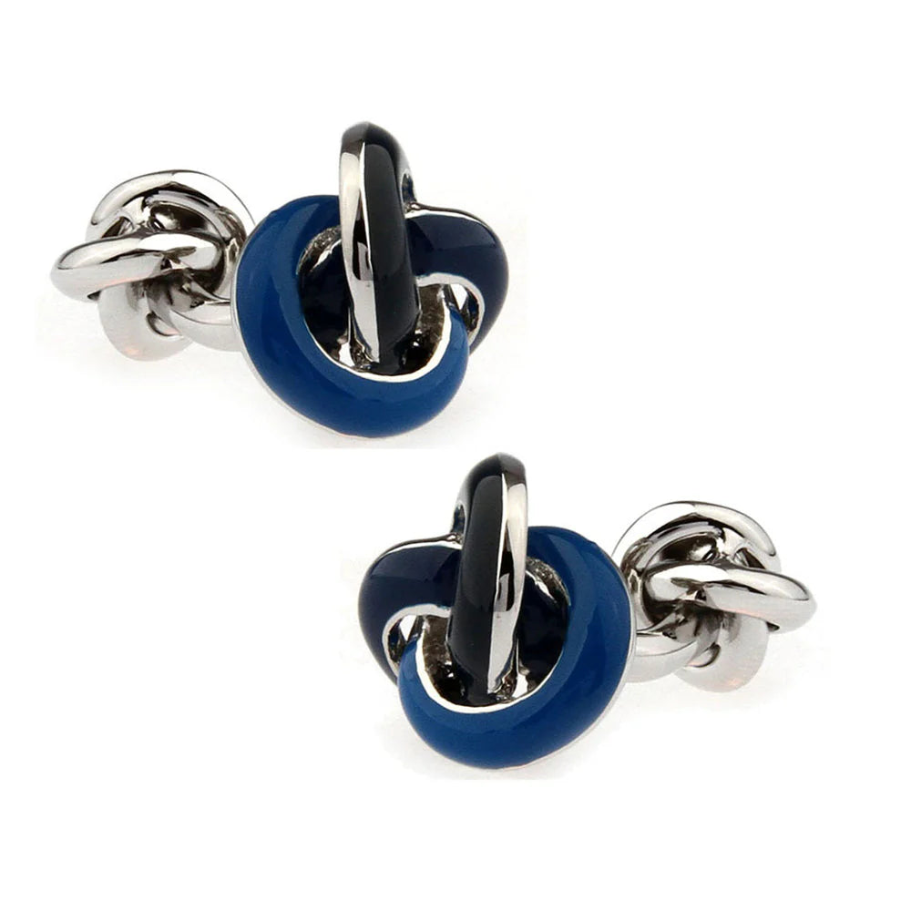 Blue Knots Cufflinks by Beau Ties of Vermont