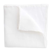 White Linen Pocket Square by Beau Ties of Vermont