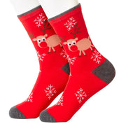 Red Reindeer Women's Socks by Beau Ties of Vermont