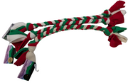 Camel's Hump Handicrafts Christmas Braided Tug Medium 22"-24" by Pet Food Warehouse