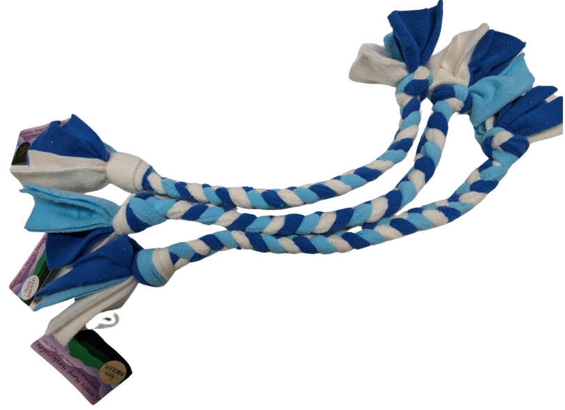 Camel's Hump Handicrafts Hannukah Braided Tug Medium 22"-24" by Pet Food Warehouse