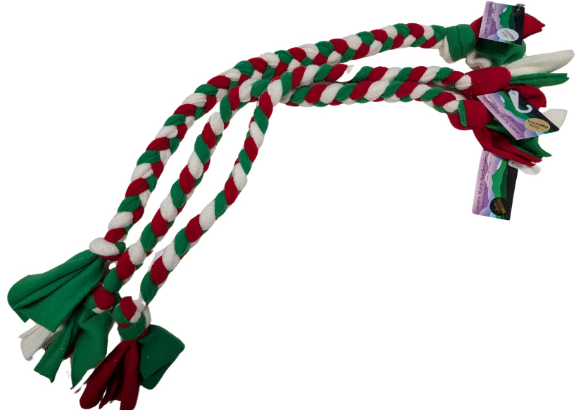 Camel's Hump Handicrafts Christmas Braided Tug Large 34"-36" by Pet Food Warehouse