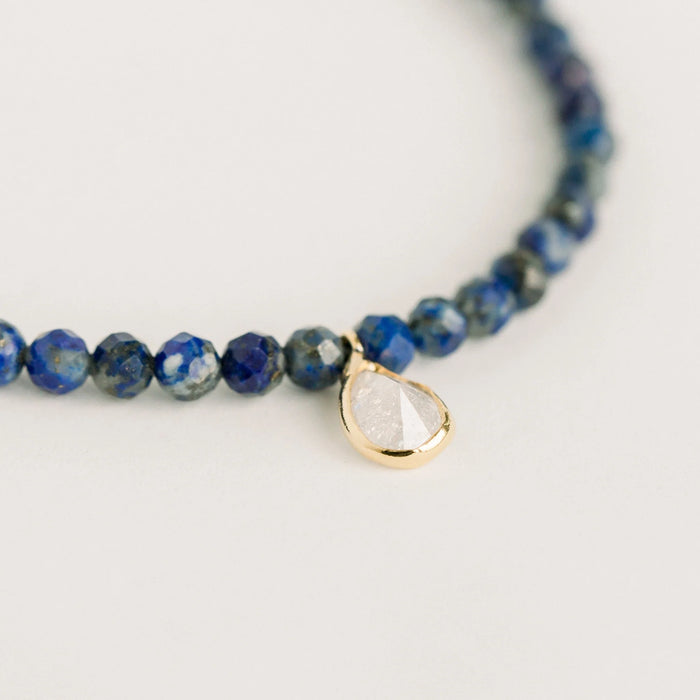 Posh Mini Beaded Bracelet | Lapis Lazuli