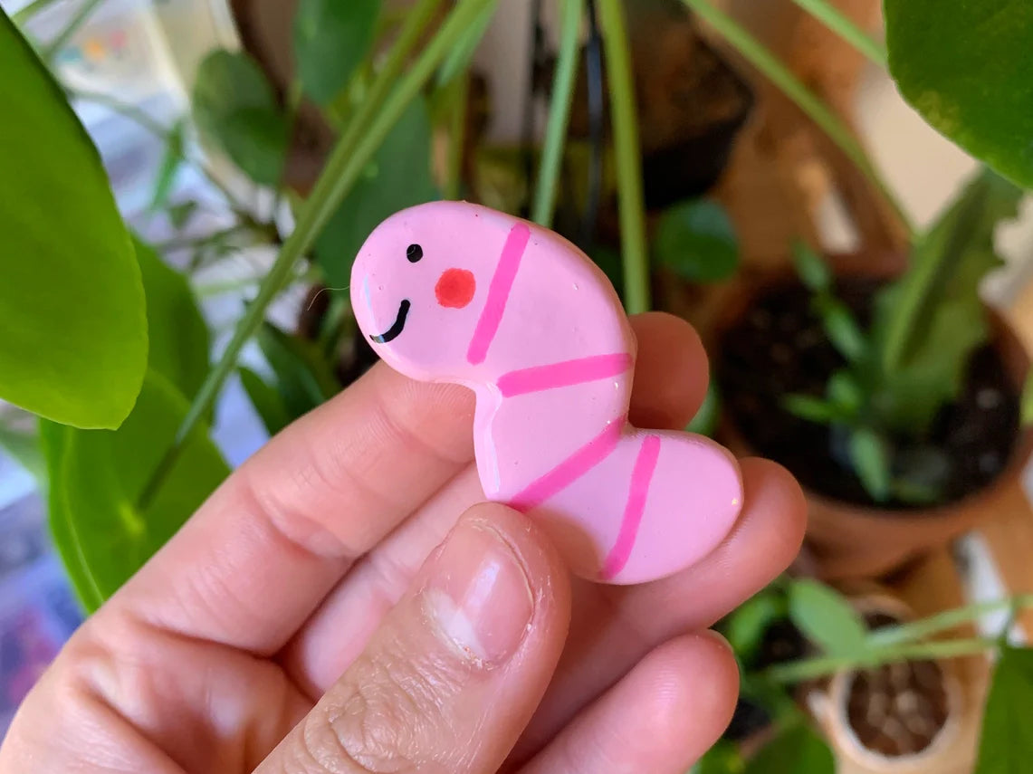 Hand Painted Clay Hair Clip
